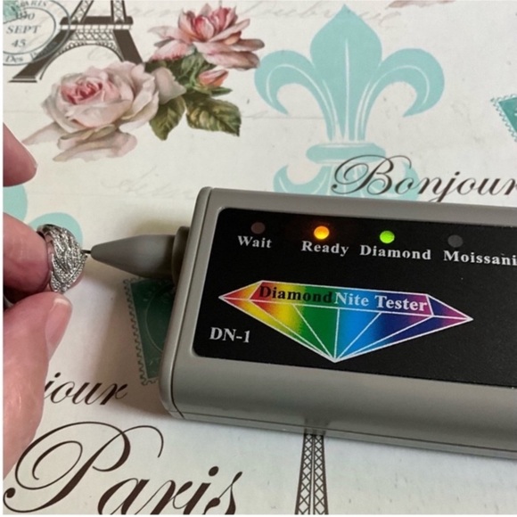 Diamond sterling silver .925 Anniversary wedding band ring 5 - 5.25 - Picture 4 of 5